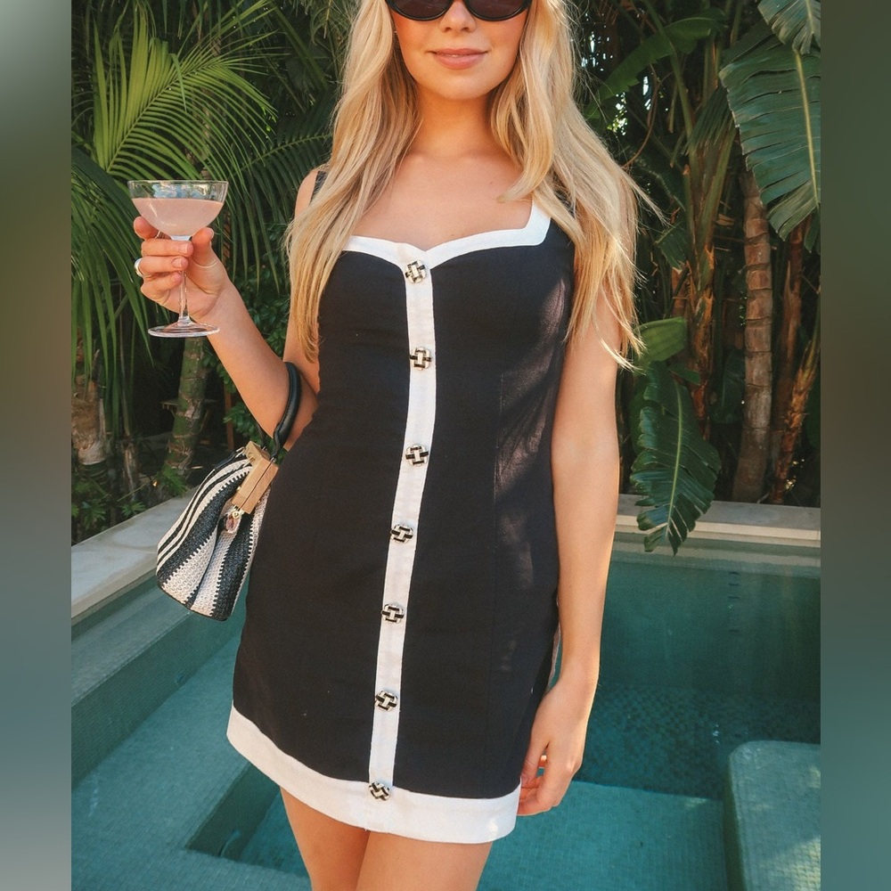 Show Me Your Mumu Black and White Dress